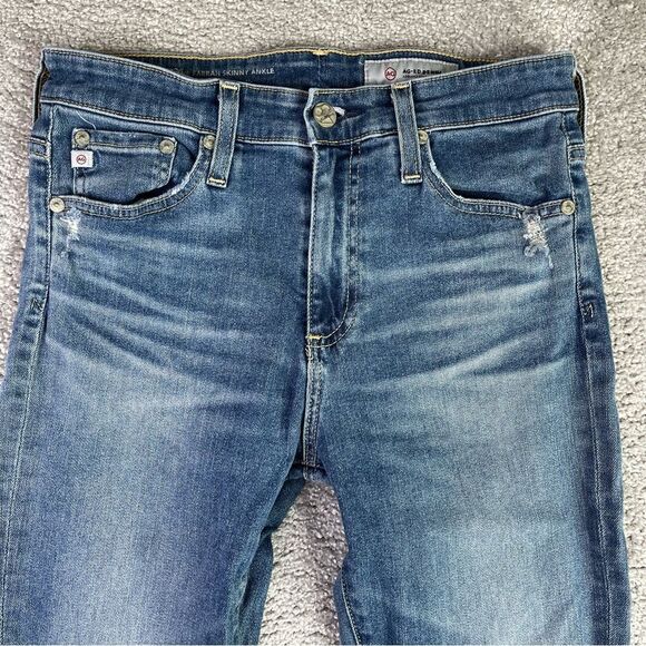 Ag Adriano Goldschmied Farrah Jeans Women’s 26 Blue Skinny Ankle High Rise Denim - Picture 2 of 13